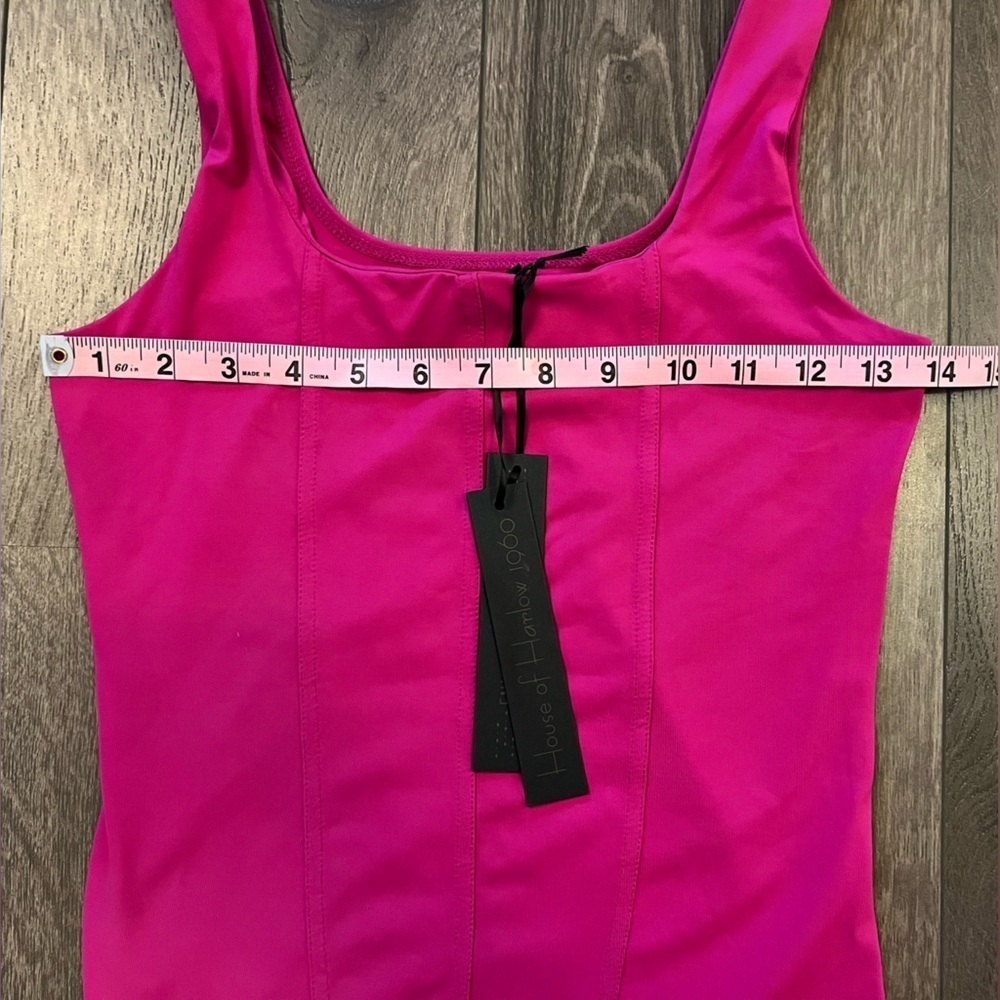 NWT House of Harlow 1960 All-Day Contour Bodysuit Magenta Pink Size Small - Picture 11 of 14